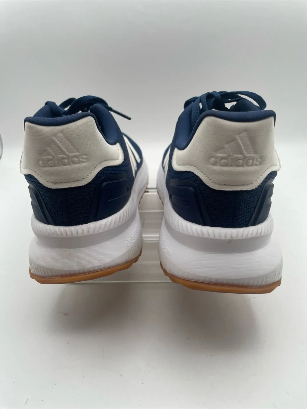 Adidas Cloudfoam Comfort Men's Running Walking Sneakers Navy Blue White Gum Sole